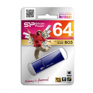 Logotrade promotional giveaway image of: Pendrive Silicon Power 3.0 Blaze B05, black