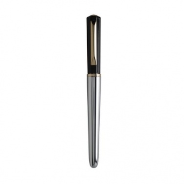 Logo trade promotional merchandise picture of: Rollerball pen Triptyque Tricolor black, Black