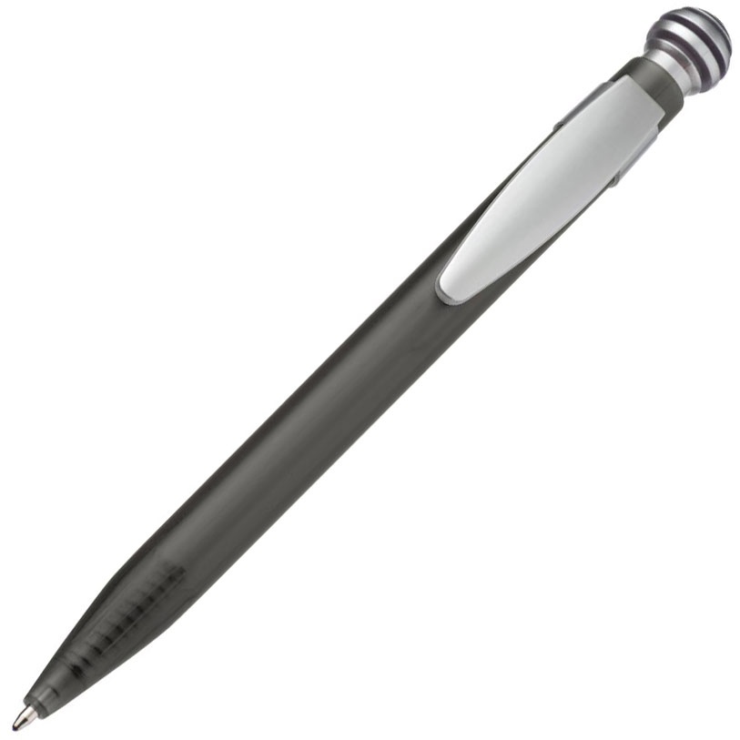 Logo trade promotional merchandise image of: Plastic ball pen GRIFFIN black, Black/White