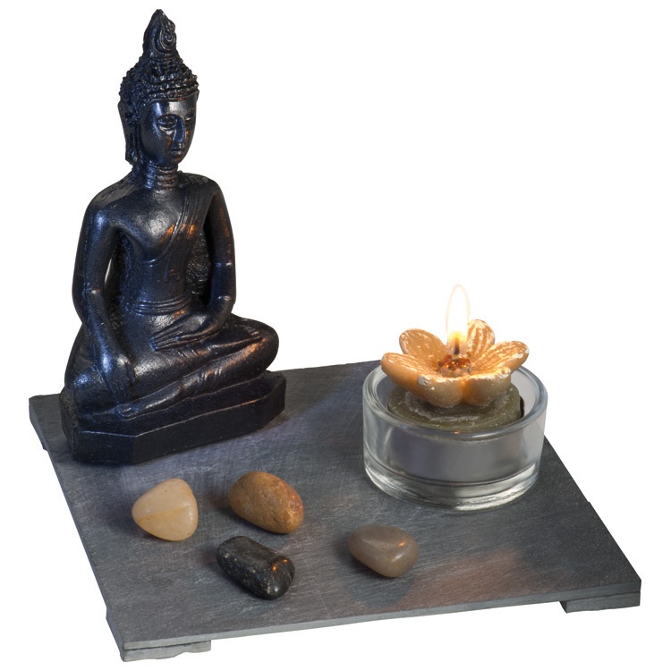 Logo trade promotional items picture of: Buddha set 'dubai' grey, Grey