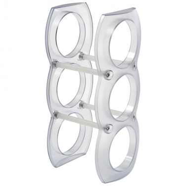 Logotrade business gift image of: Plastic wine rack  MONTEGO BAY, white