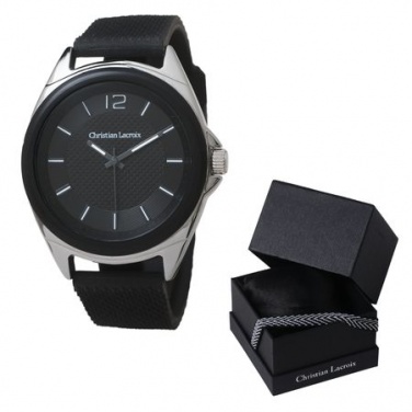 Logo trade promotional items picture of: Watch Rhombe Gomme, black