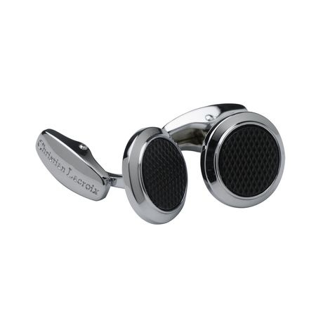 Logo trade promotional merchandise picture of: Cufflinks Rhombe, black