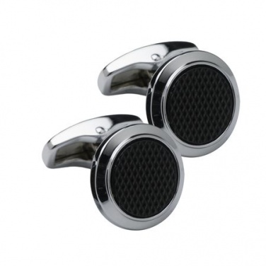 Logotrade corporate gifts photo of: Cufflinks Rhombe, black