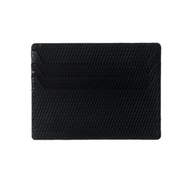 Logo trade promotional gifts picture of: Card holder Rhombe, black