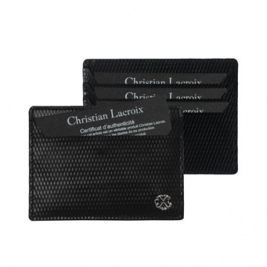 Logo trade promotional items picture of: Card holder Rhombe, black