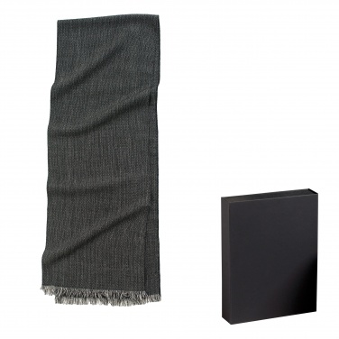 Logo trade promotional giveaway photo of: Wool scarf Rhombe, black