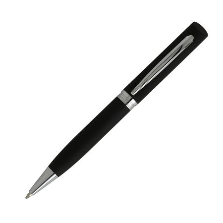 Logo trade promotional gift photo of: Ballpoint pen Soft, black