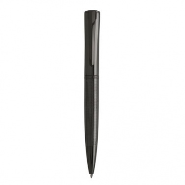 Logo trade corporate gifts image of: Ballpoint pen Conquest Gun, grey