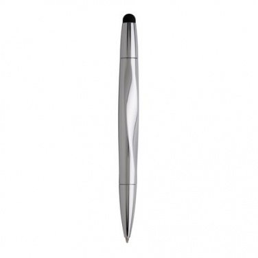 Logo trade promotional giveaways picture of: Ballpoint pen Torsion Pad Chrome, grey