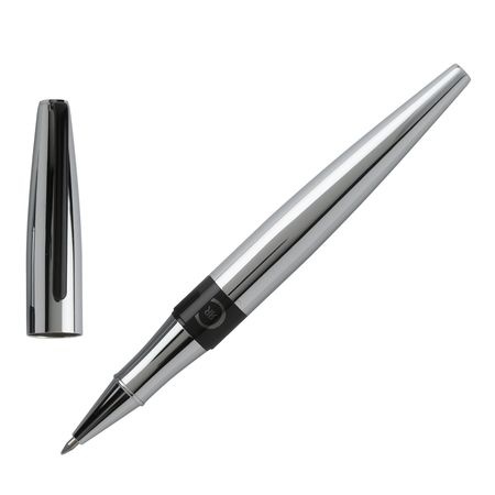 Logo trade promotional giveaways image of: Rollerball pen Frank Chrome, grey