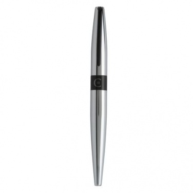 Logo trade corporate gifts image of: Rollerball pen Frank Chrome, grey