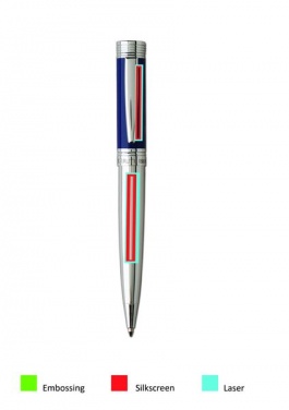 Logotrade promotional giveaways photo of: Ballpoint pen Zoom Azur, blue