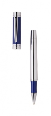 Logo trade promotional giveaways image of: Rollerball pen Zoom Azur, blue