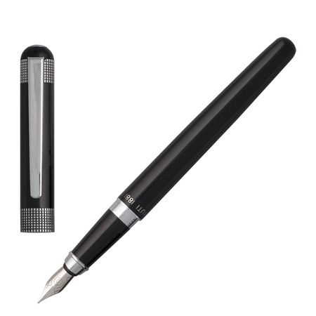 Logo trade business gifts image of: Fountain pen Mesh, black