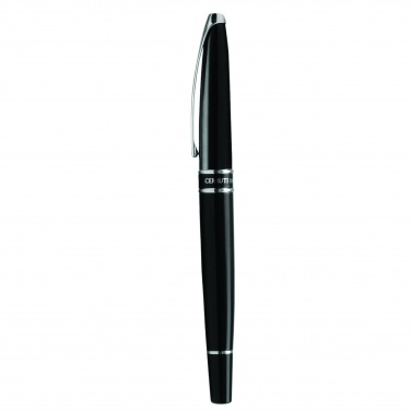 Logo trade promotional items picture of: Rollerball pen Silver Clip, black