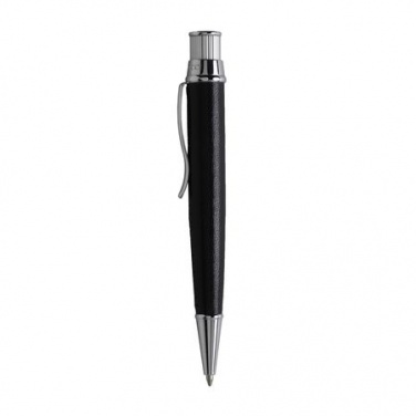 Logotrade promotional merchandise photo of: Ballpoint pen Evidence Leather Black