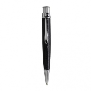 Logotrade advertising products photo of: Ballpoint pen Evidence Leather Black