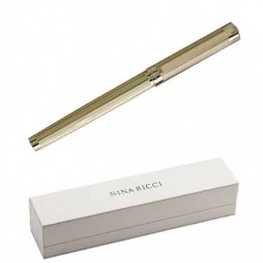 Logotrade corporate gift image of: Rollerball pen Ciselé, gold