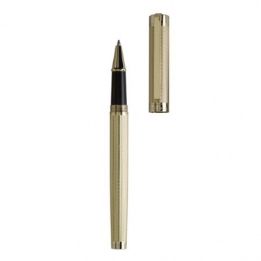 Logo trade promotional gift photo of: Rollerball pen Ciselé, gold