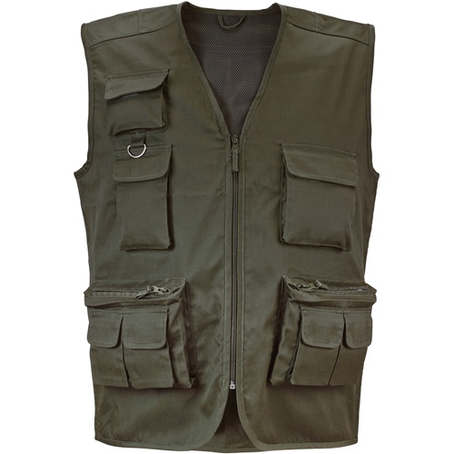 Logo trade promotional product photo of: Fishing vest, army green, L