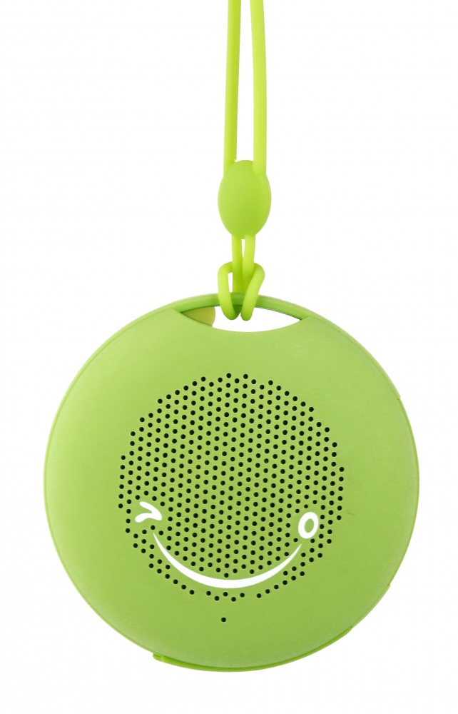 Logo trade business gifts image of: Silicone mini speaker Bluetooth, green