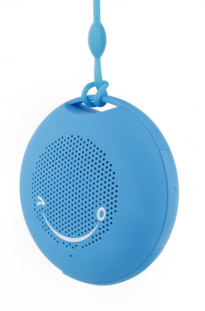 Logotrade corporate gift image of: Silicone mini speaker Bluetooth, blue