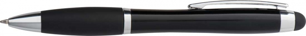 Logotrade promotional merchandise picture of: Light up touch pen LA NUCIA, Black