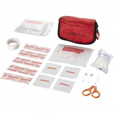 Logo trade advertising products image of: 20-piece first aid kit, red