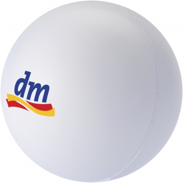 Logo trade promotional products image of: Cool round stress reliever, white