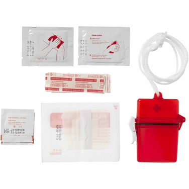 Logo trade advertising product photo of: Haste 10-piece first aid kit, red