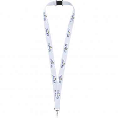 Logo trade business gifts image of: Lago lanyard, white