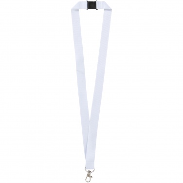 Logo trade business gifts image of: Lago lanyard, white