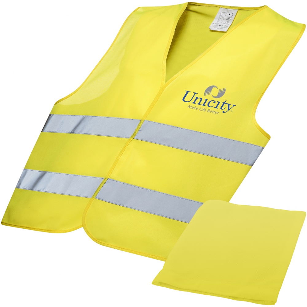 Logotrade business gifts photo of: Professional safety vest in pouch, yellow