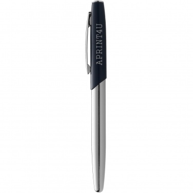 Logo trade advertising products image of: Geneva rollerball pen, dark blue