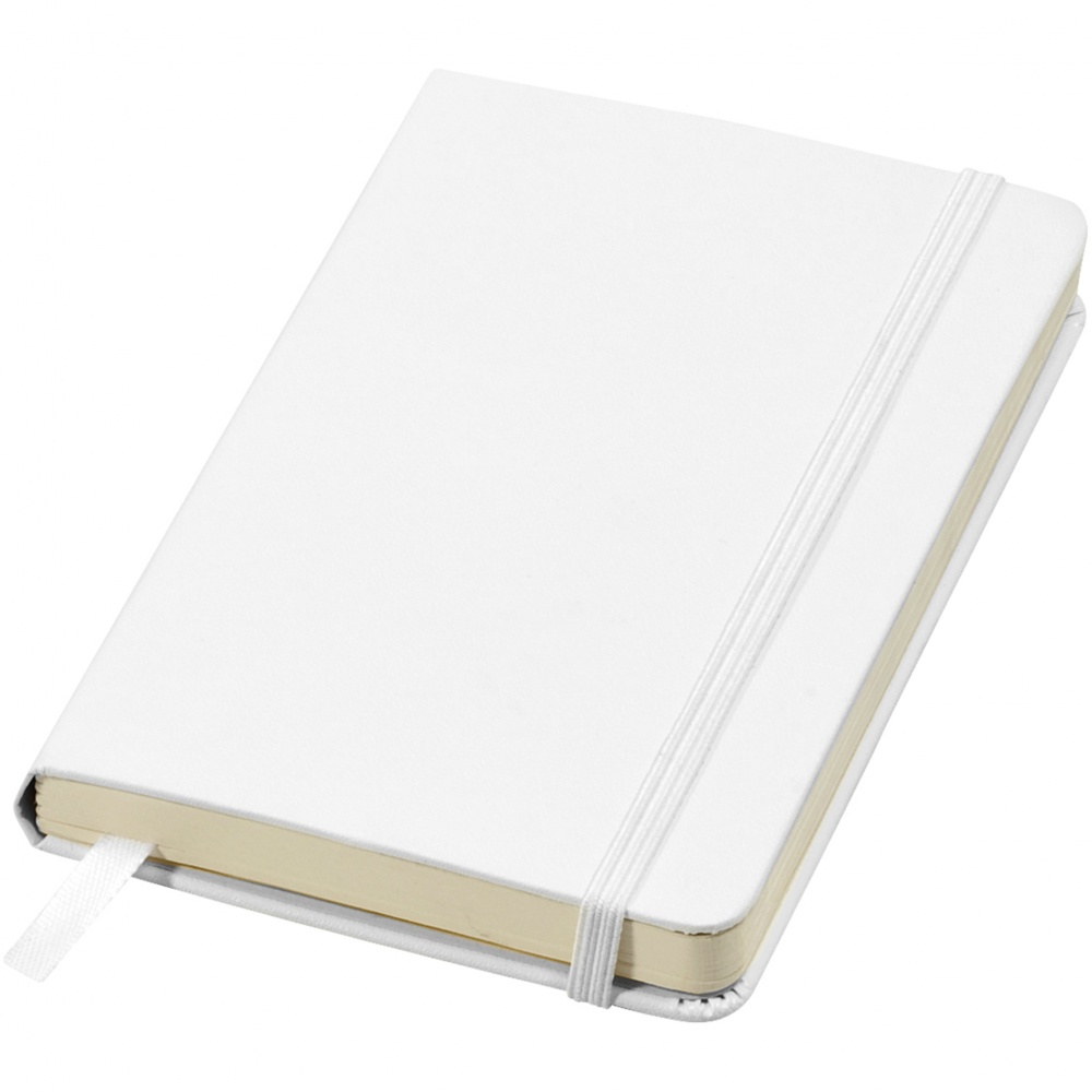 Logo trade business gift photo of: Classic pocket notebook, white