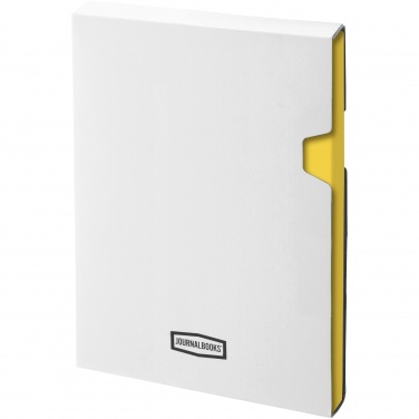 Logo trade business gifts image of: Classic office notebook, yellow