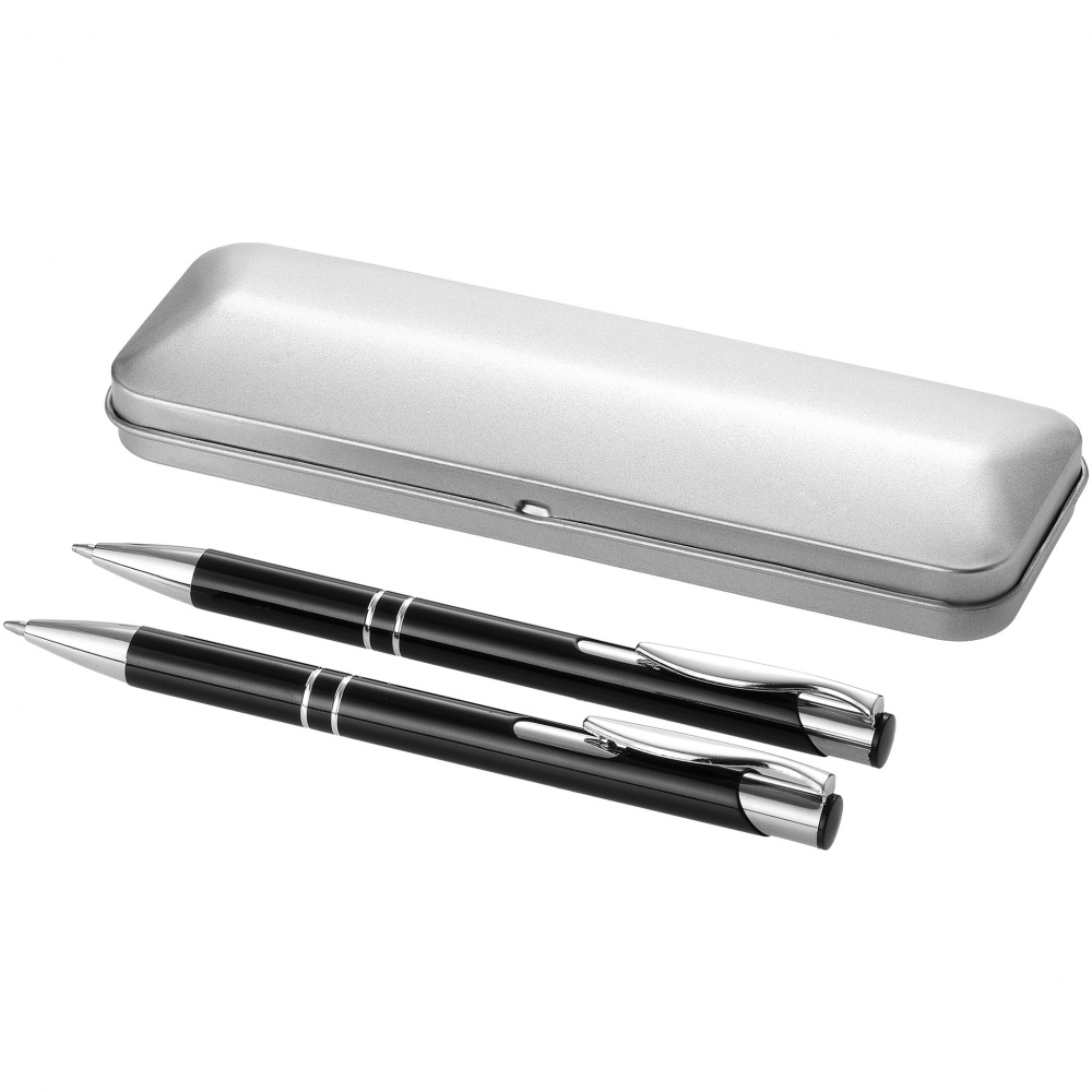 Logotrade promotional product picture of: Dublin pen set, black