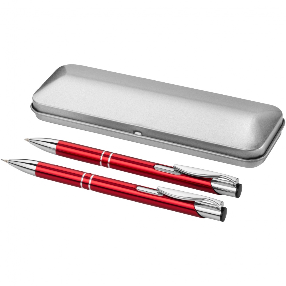 Logo trade promotional items picture of: Dublin pen set, red