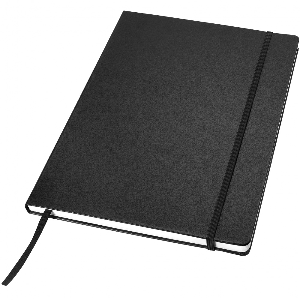 Logotrade promotional item picture of: Executive A4 hard cover notebook, black