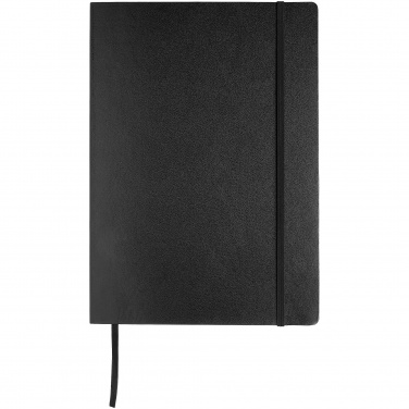 Logo trade business gifts image of: Executive A4 hard cover notebook, black