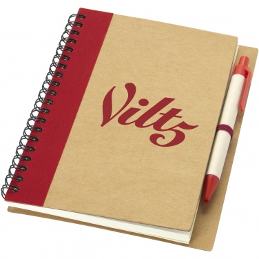 Logo trade advertising products image of: Priestly notebook with pen, red