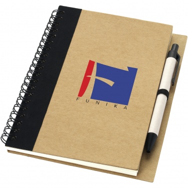 Logo trade promotional gifts picture of: Priestly notebook with pen, black