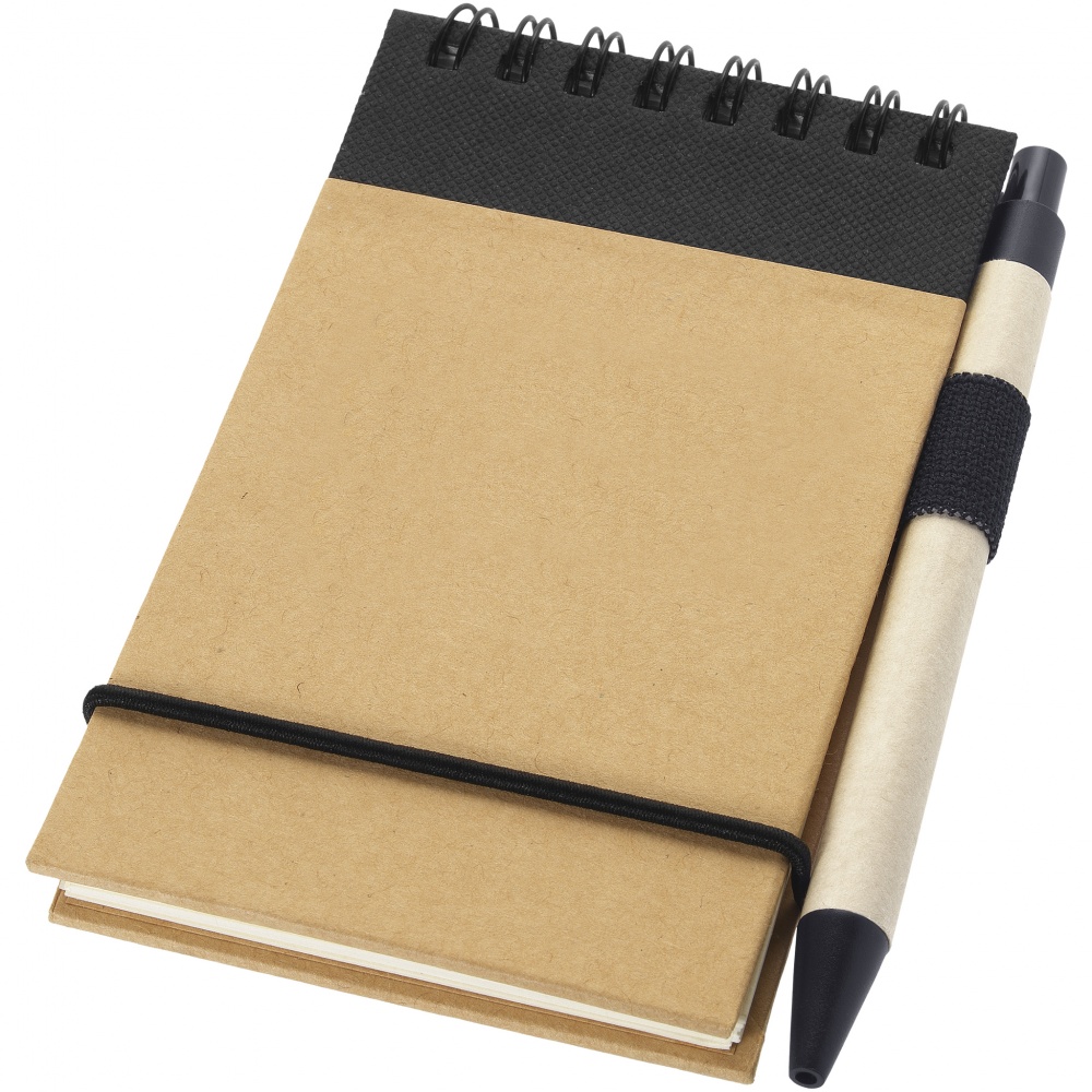 Logo trade promotional items picture of: Zuse jotter with pen, black