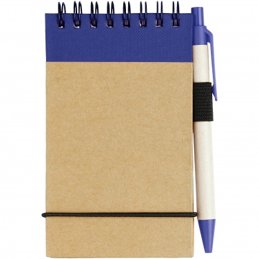 Logo trade promotional product photo of: Zuse jotter with pen, blue