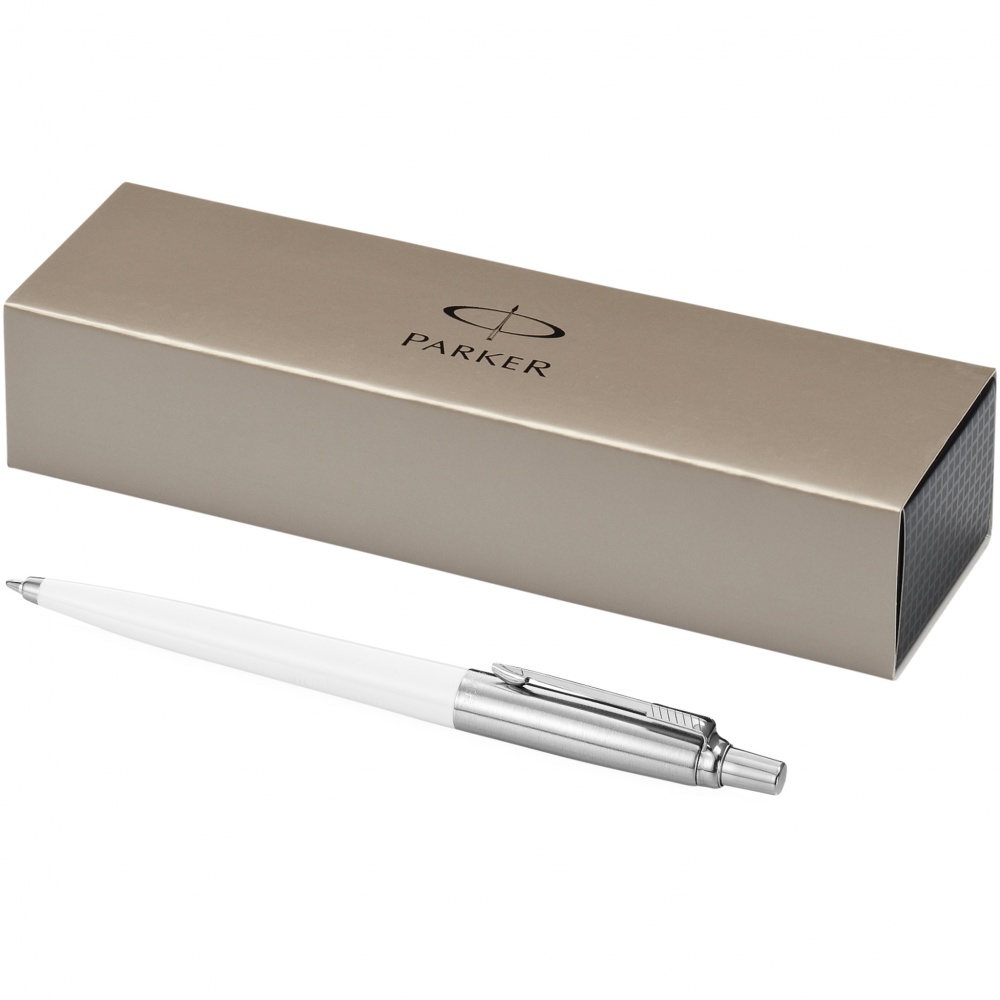 Logo trade promotional products image of: Parker Jotter ballpoint pen, white