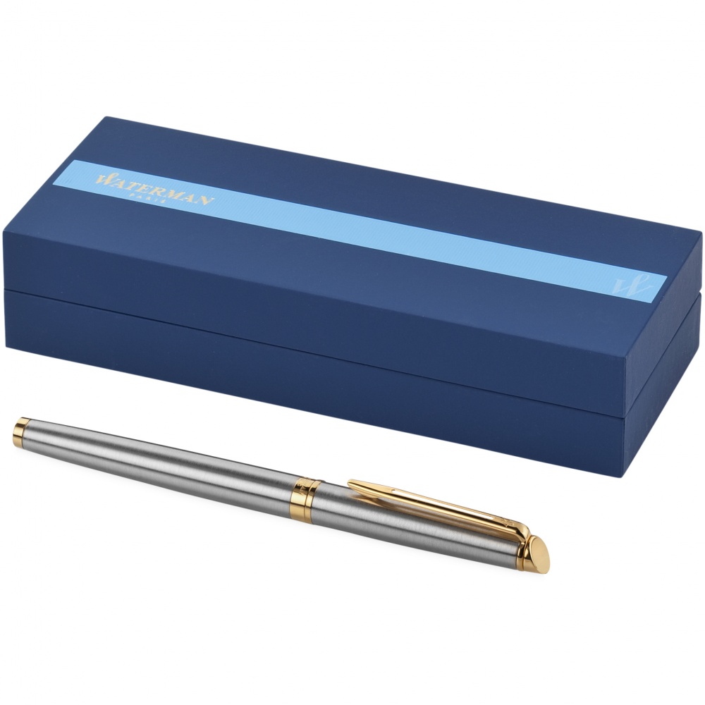 Logo trade business gifts image of: Hémisphère rollerball pen, gold