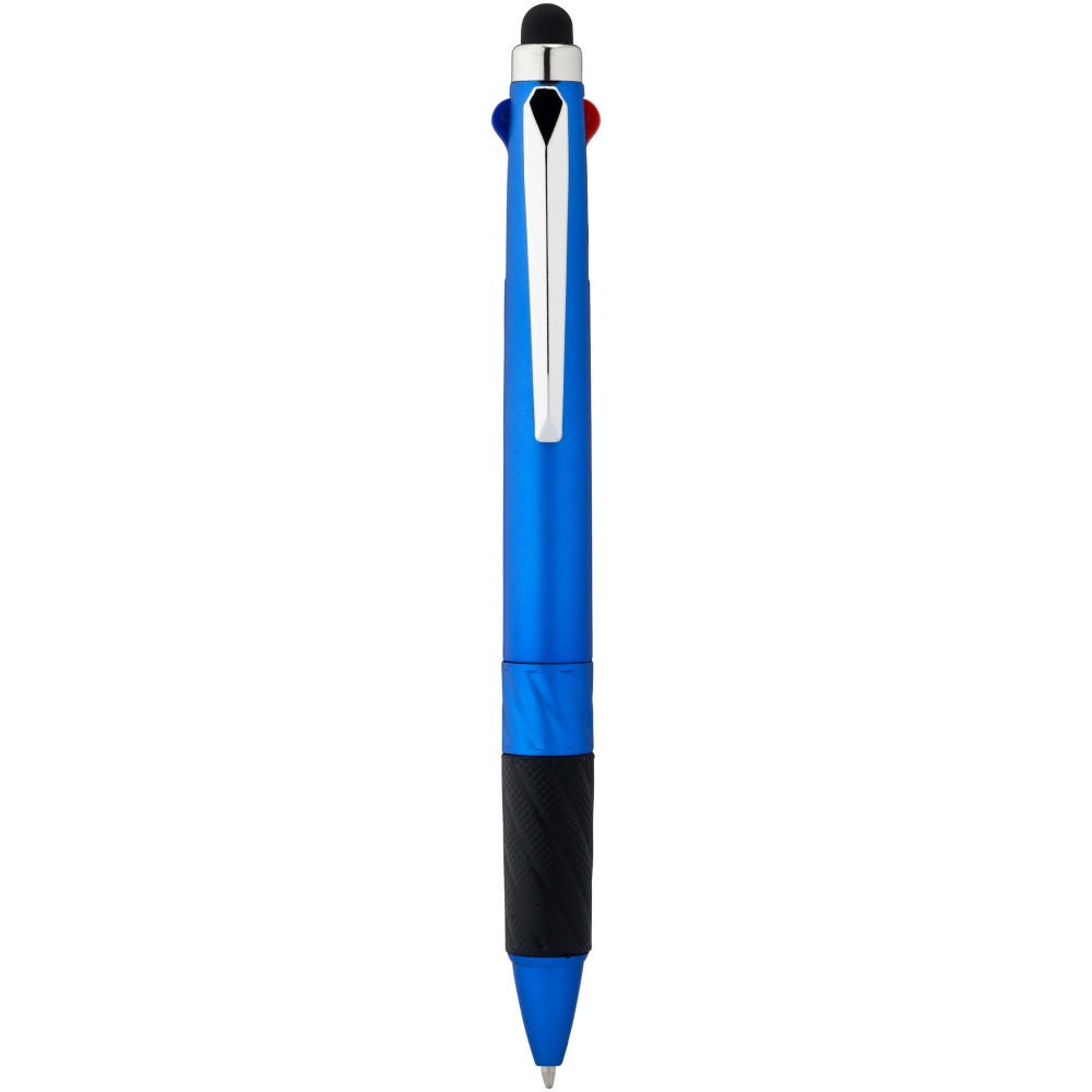 Logo trade promotional products picture of: Burnie multi-ink stylus ballpoint pen, blue