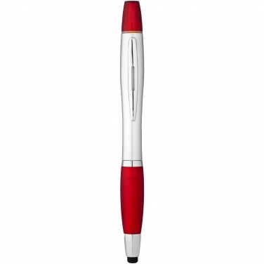 Logotrade business gift image of: Nash stylus ballpoint pen and highlighter, red