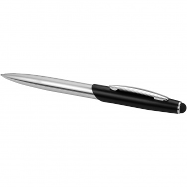 Logo trade promotional items picture of: Geneva stylus ballpoint pen and rollerball pen gift, black